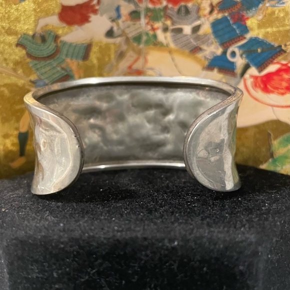 Sterling Silver Hammered Cuff Bracelet - Picture 3 of 9